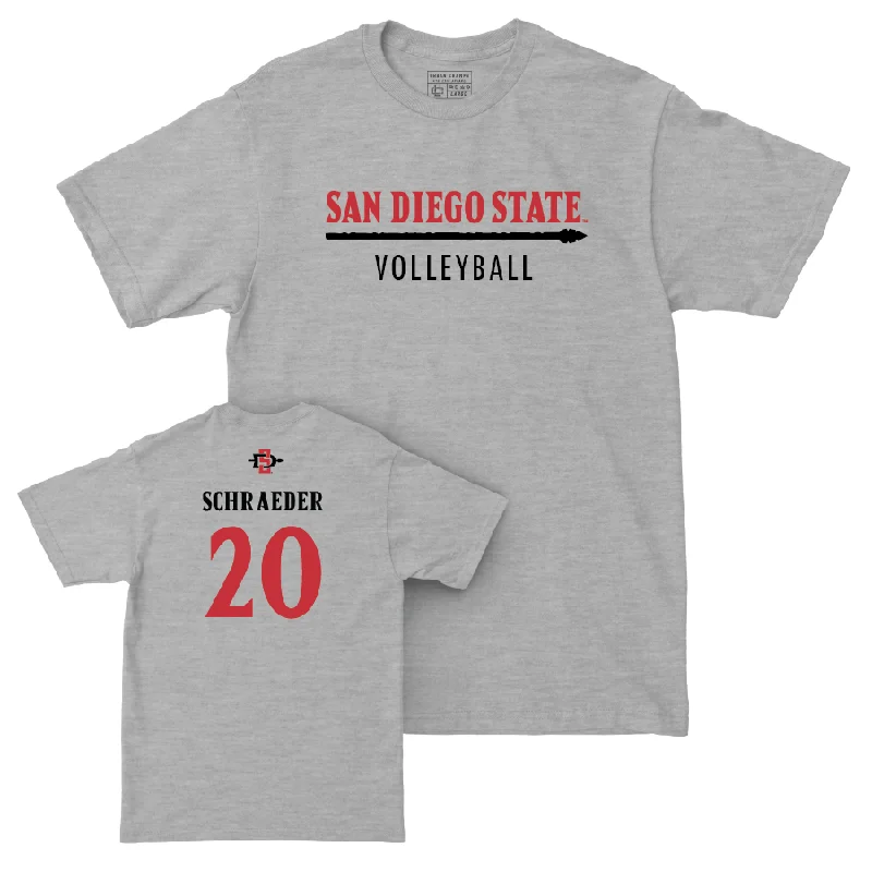 SDSU Women's Volleyball Sport Grey Classic Tee - Elly Schraeder #20