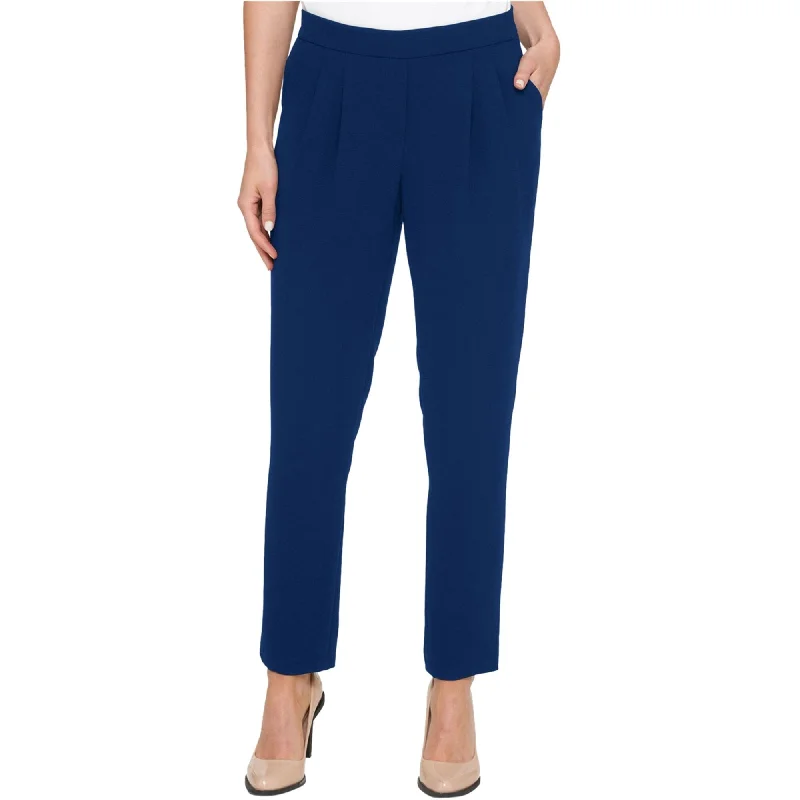 DKNY Womens Pull On Casual Trouser Pants, Blue, 8 Regular