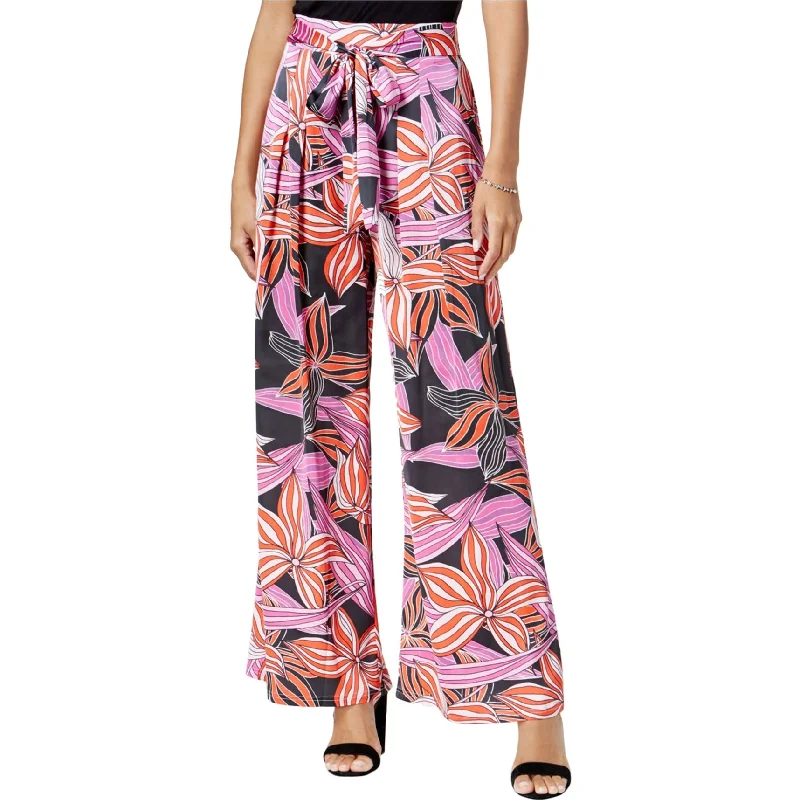 Maison Jules Womens Printed Casual Wide Leg Pants