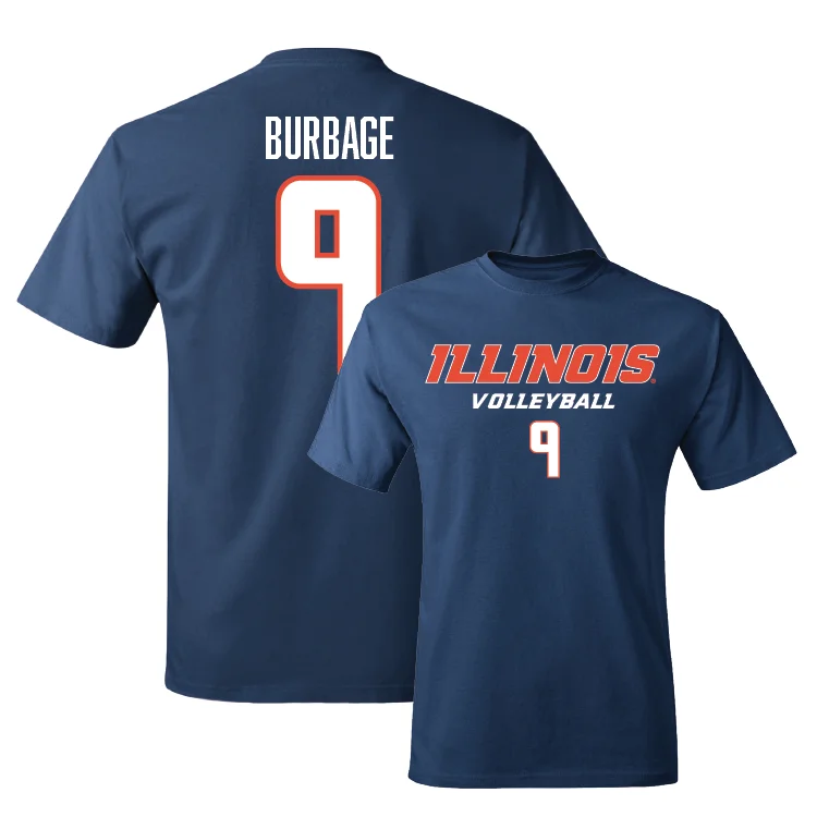 Navy Illinois Classic Tee - Kayla Burbage #9