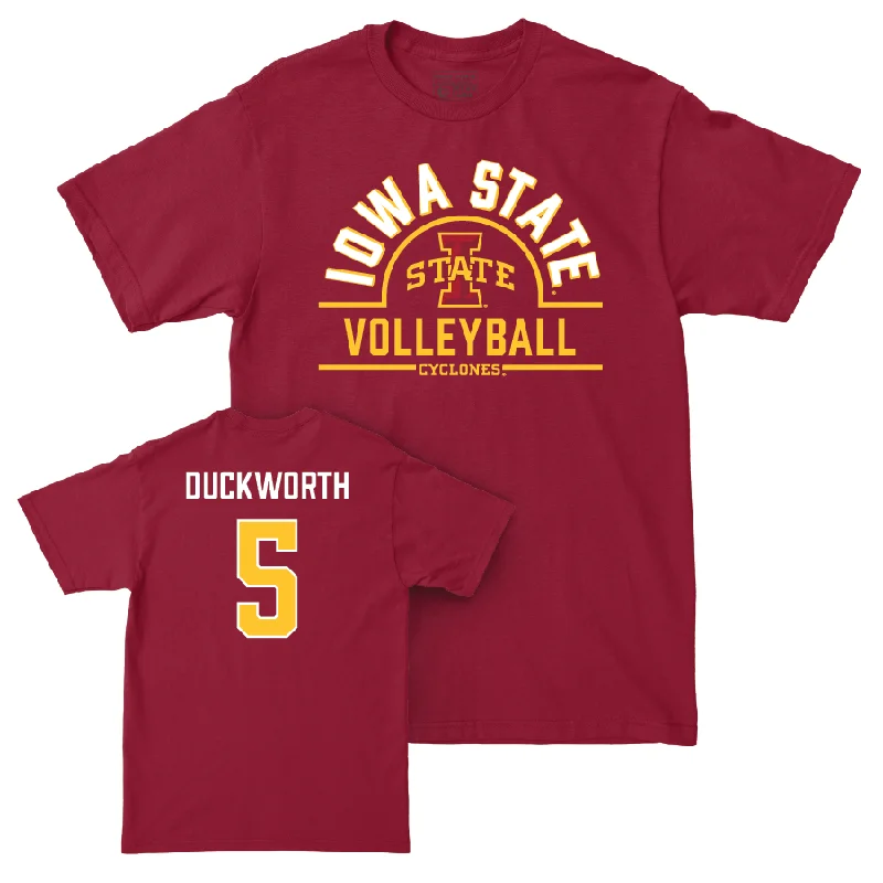 Iowa State Women's Volleyball Crimson Arch Tee - Maya Duckworth