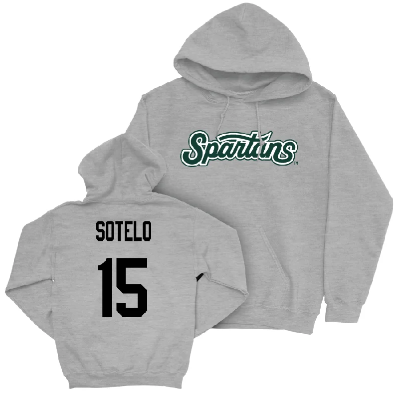 Sport Grey Women's Basketball Script Hoodie  - Ines Sotelo