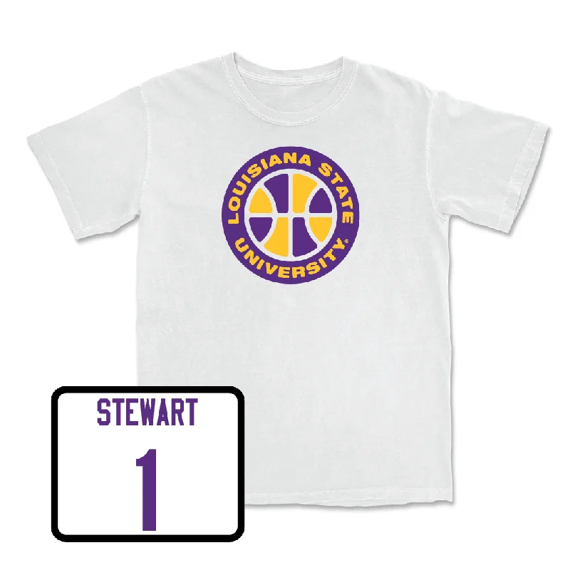 Men's Basketball White Hardwood Tee - Carlos Stewart