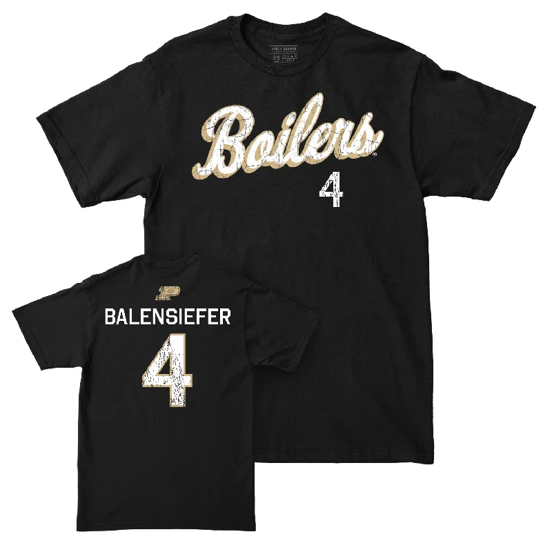 Women's Volleyball Black Script Tee - Grace Balensiefer | #4