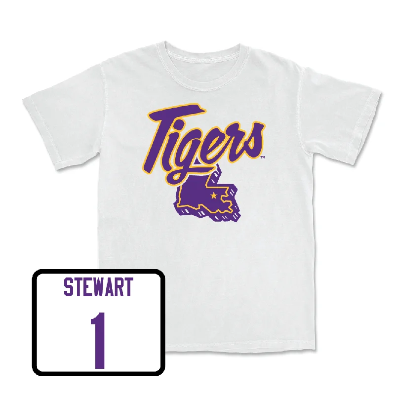 Men's Basketball White Tiger State Tee - Carlos Stewart