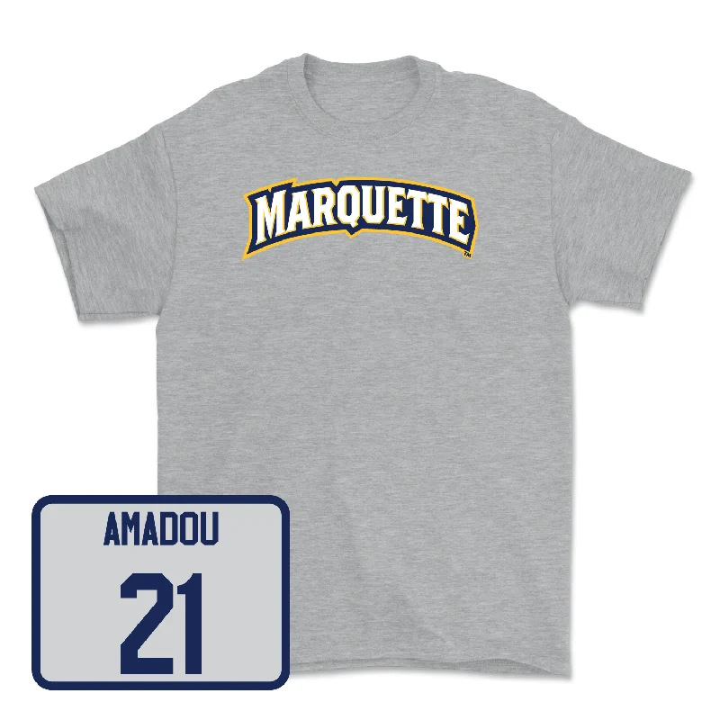 Sport Grey Men's Basketball Wordmark Tee - Alassane Amadou