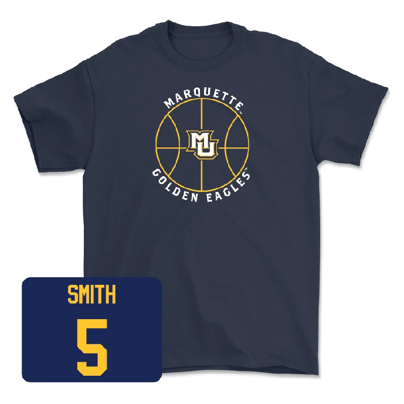 Navy Women's Basketball Hardwood Tee  - Charia Smith