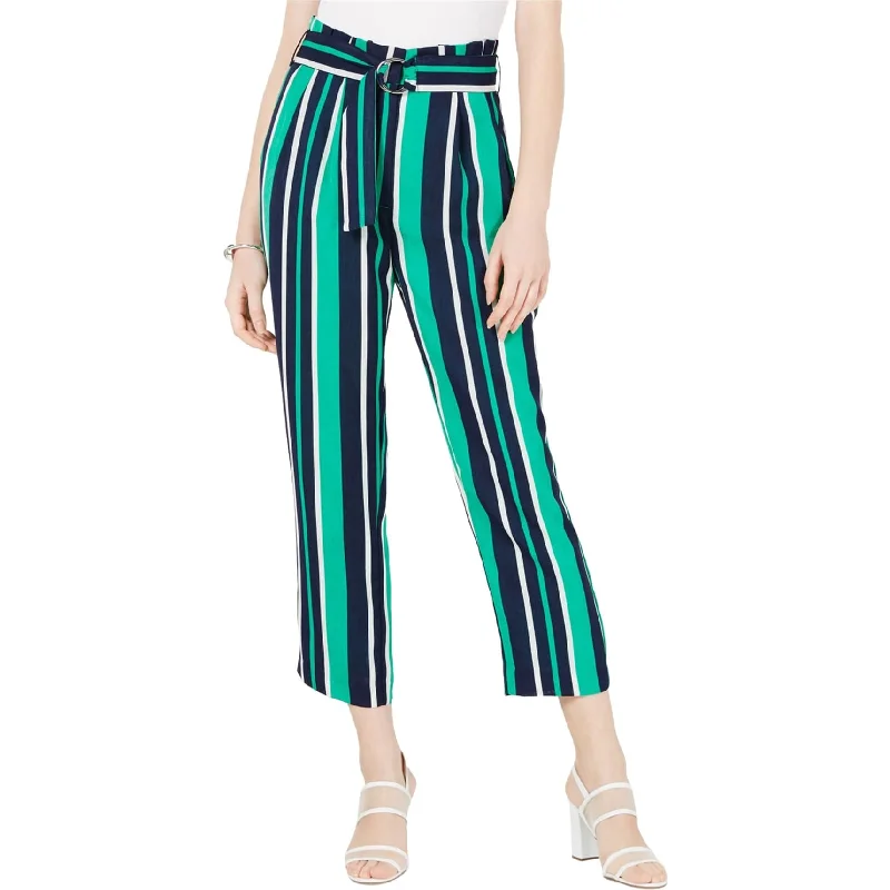 Maison Jules Womens Striped Belted Culotte Pants