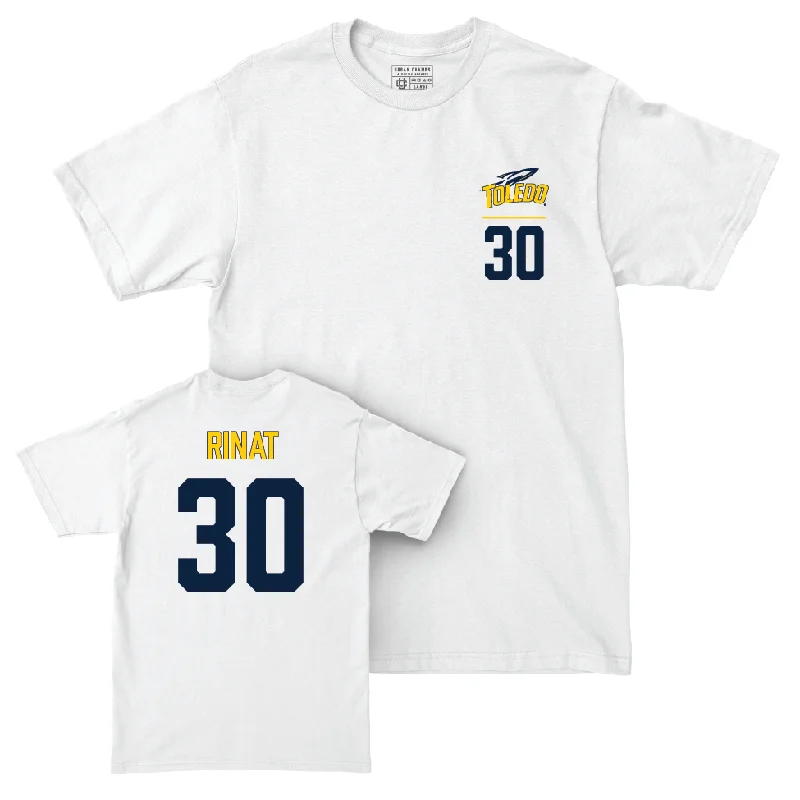 Toledo Women's Basketball White Logo Comfort Colors Tee - Emmi Rinat | #30