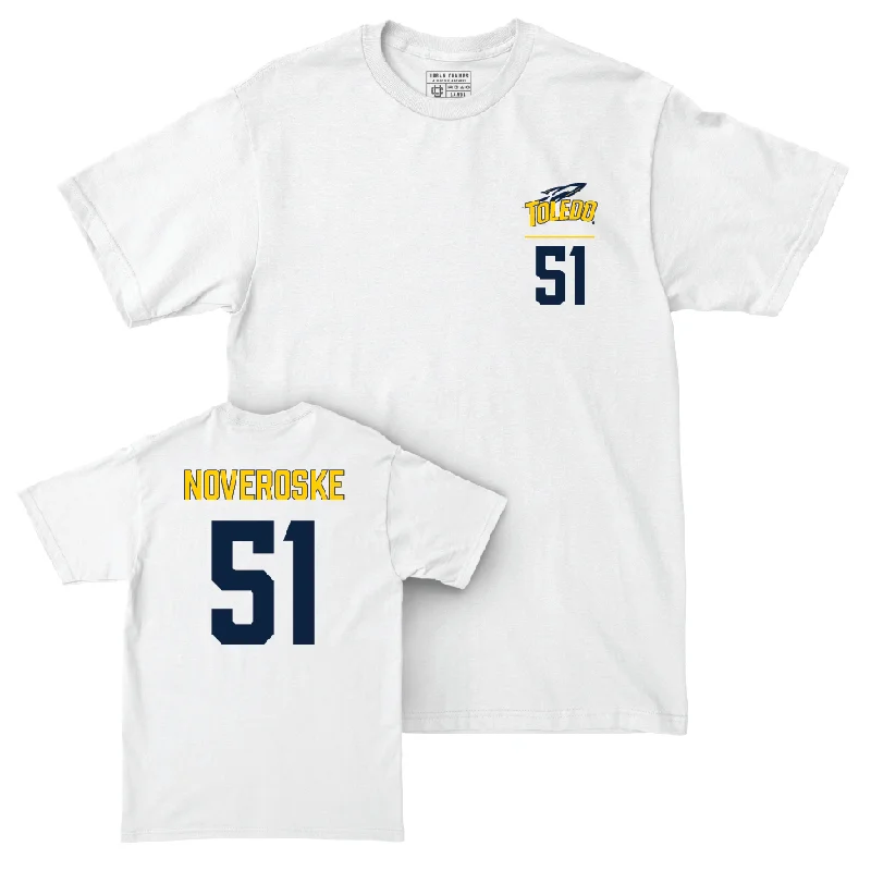 Toledo Women's Basketball White Logo Comfort Colors Tee - Hannah Noveroske | #51