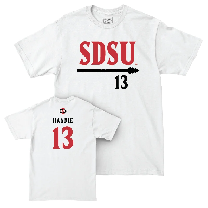 SDSU Women's Volleyball White Staple Comfort Colors Tee - Julia Haynie #13