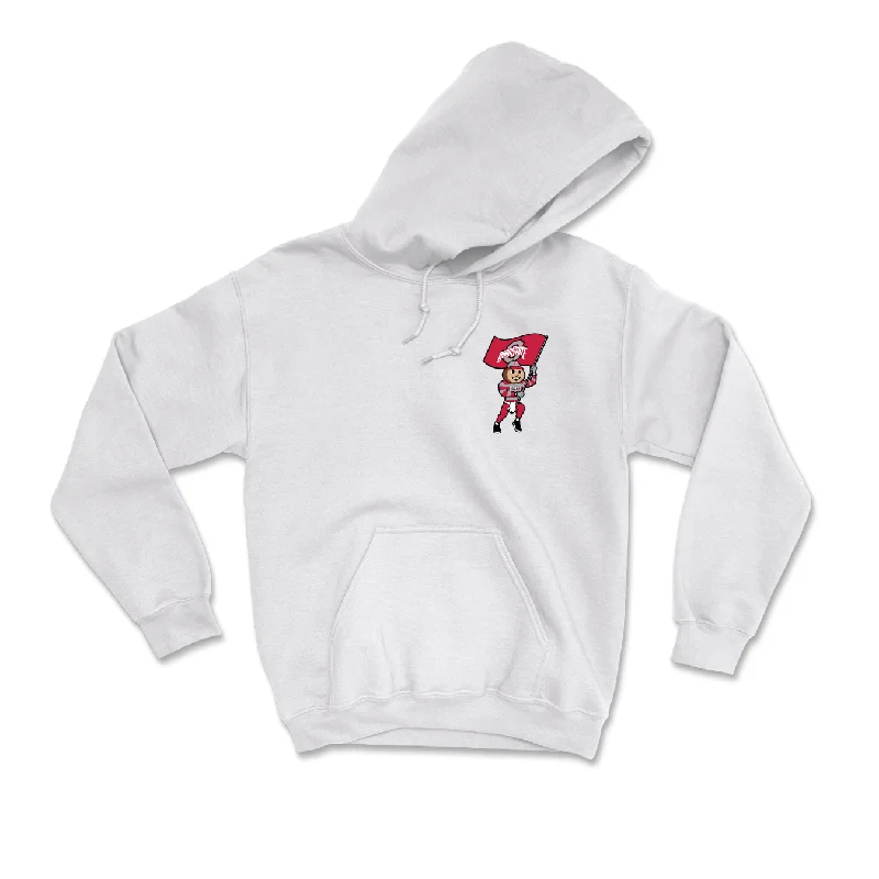 Women's Basketball White Brutus Hoodie - Kennedy Cambridge