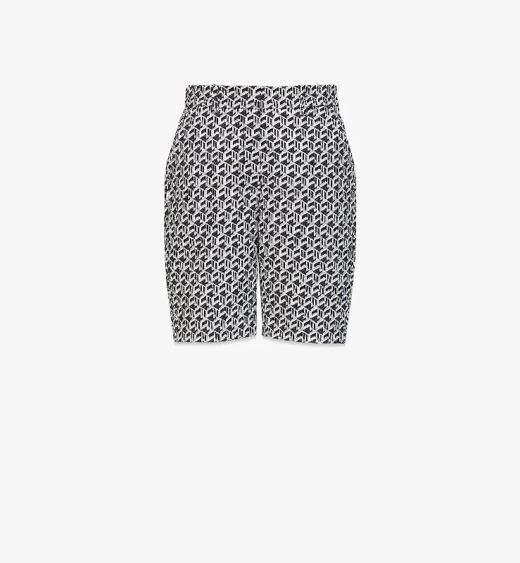 Women’S Cubic Monogram Jacquard Wool Shorts