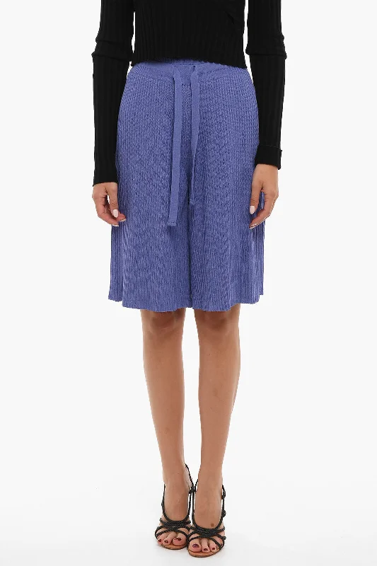 Aeron Ribbed Knitted Shorts with Drawstring Waist