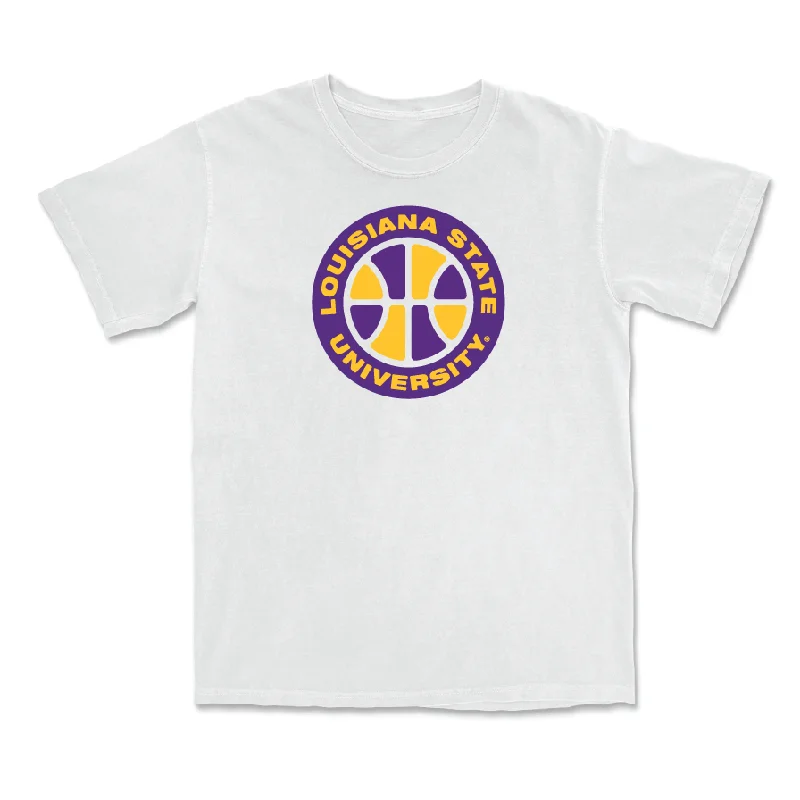 Men's Basketball White Hardwood Tee - Derek Fountain