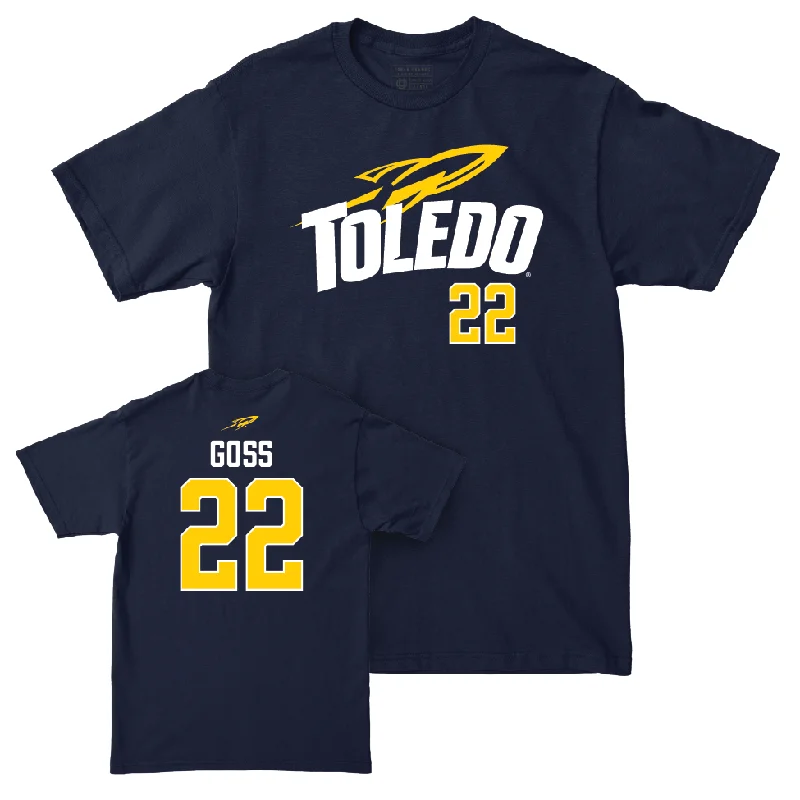 Toledo Women's Basketball Navy Sideline Tee - Khera Goss | #22