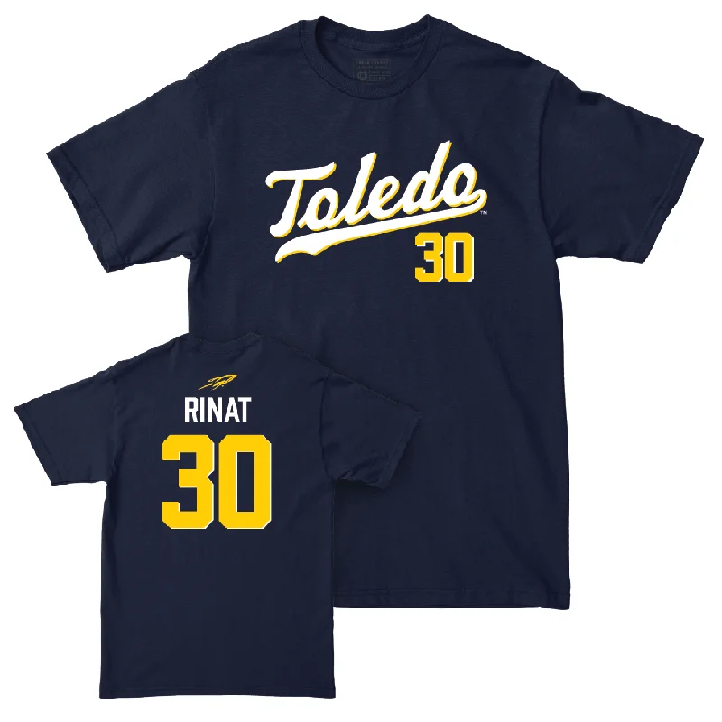 Toledo Women's Basketball Navy Script Tee - Emmi Rinat | #30