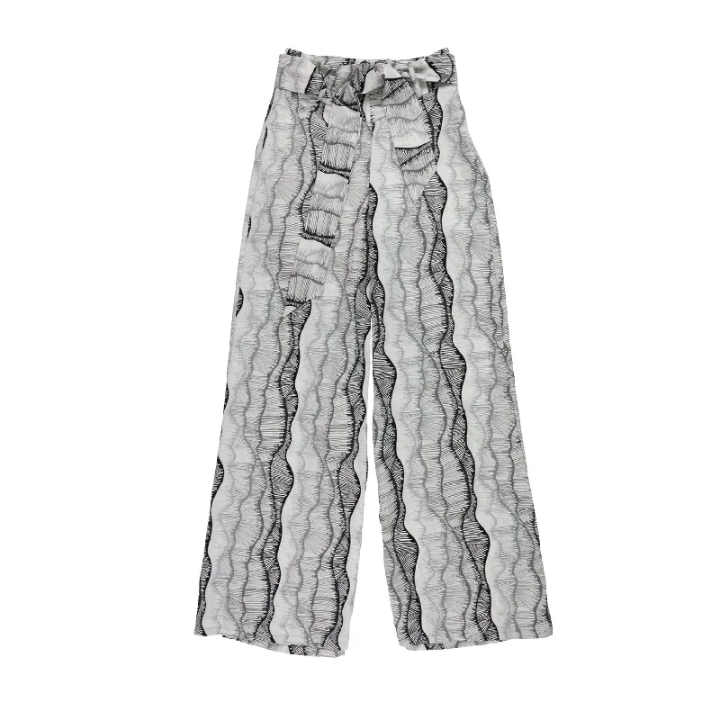 Bar Iii Womens Printed Casual Wide Leg Pants