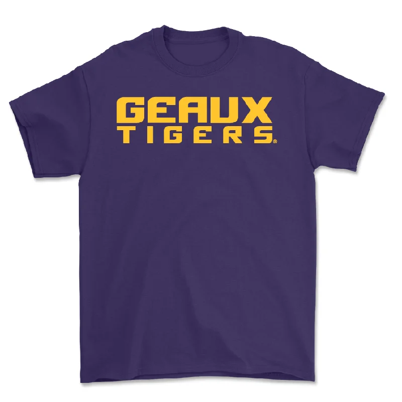 Men's Basketball Purple Geaux Tee - Derek Fountain