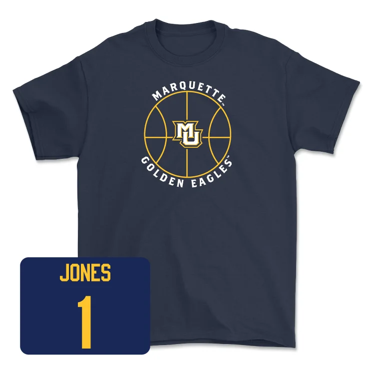 Navy Men's Basketball Hardwood Tee - Kameron Jones