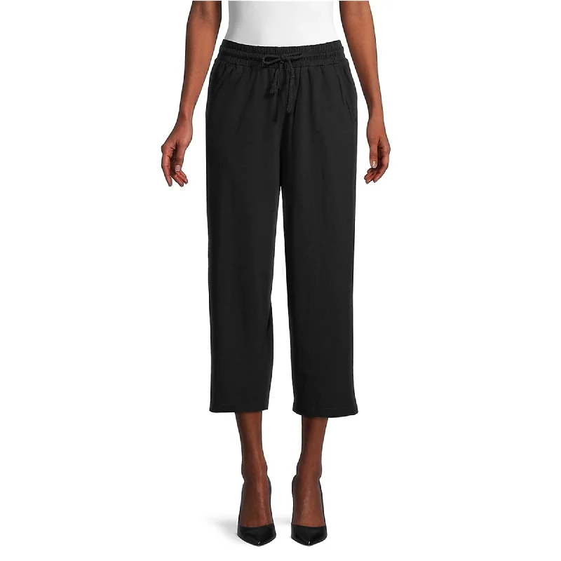 Elevenparis Womens Wide-Leg Casual Cropped Pants