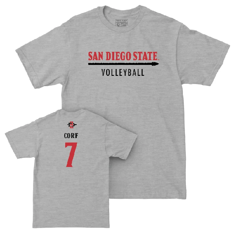 SDSU Women's Volleyball Sport Grey Classic Tee - Madi Corf #7