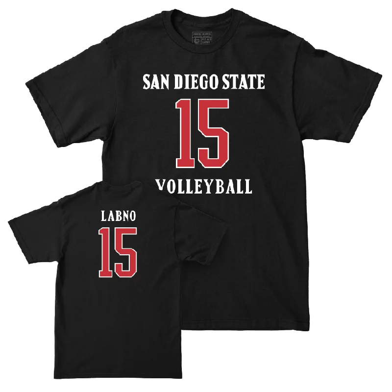 SDSU Women's Volleyball Black Sideline Tee - Mikela Labno #15