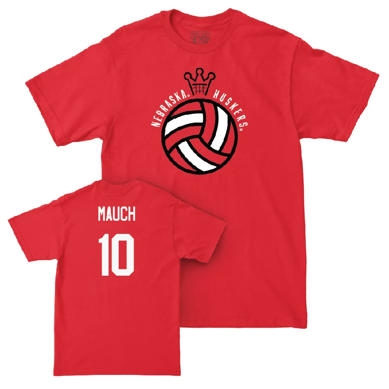 Red Women's Volleyball Crown Tee - Olivia Mauch