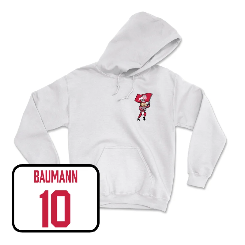 Men's Basketball White Brutus Hoodie - Colby Baumann