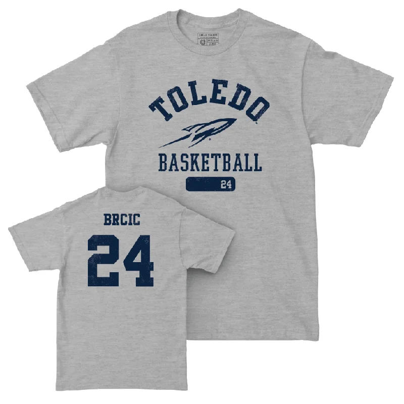 Toledo Men's Basketball Sport Grey Varsity Tee - Grgur Brcic | #24