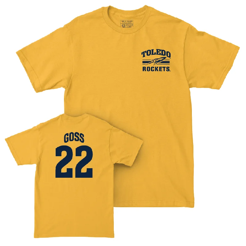 Toledo Women's Basketball Gold Victory Tee - Khera Goss | #22