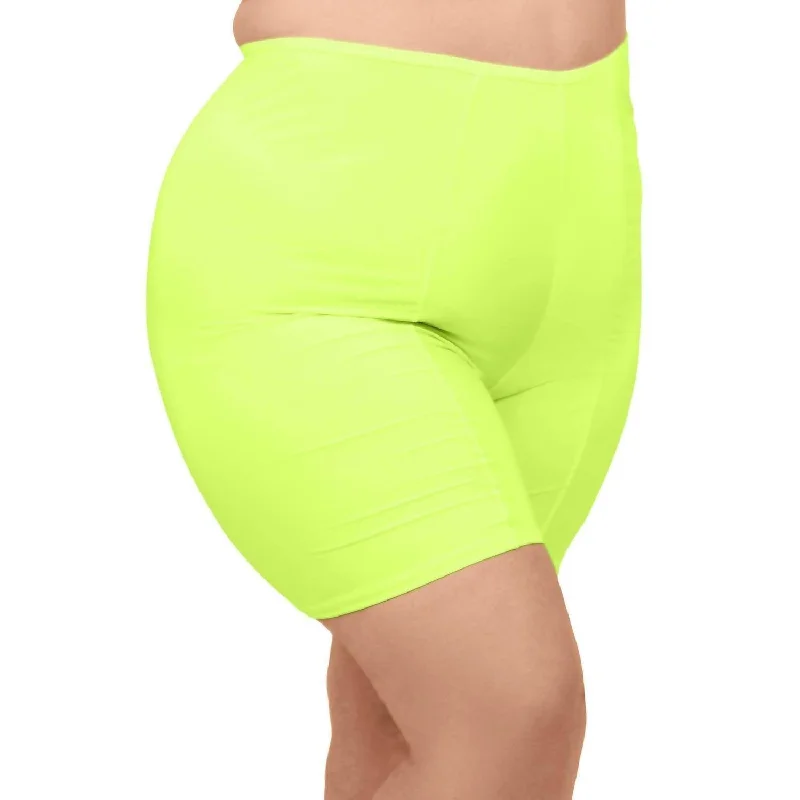 Ultra High Waist Anti Chafing Shortlette Slipshort In Neon Yellow