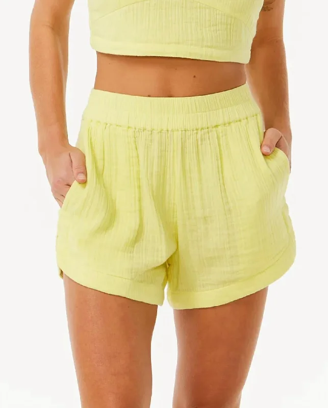 Premium Surf Short In Light Yellow