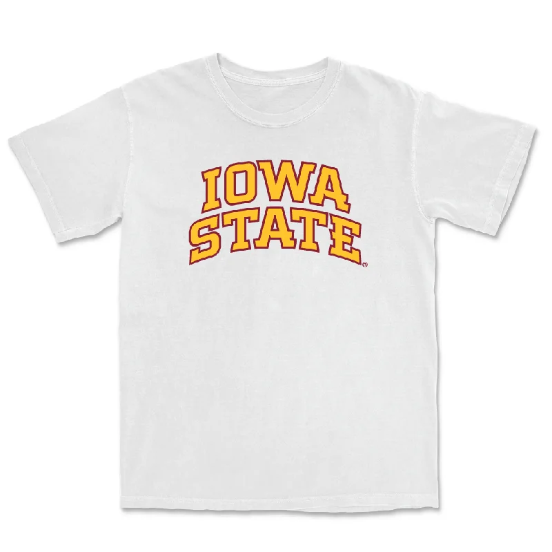 Women's Volleyball Iowa State White Comfort Colors Tee - Kiersten Schmitt