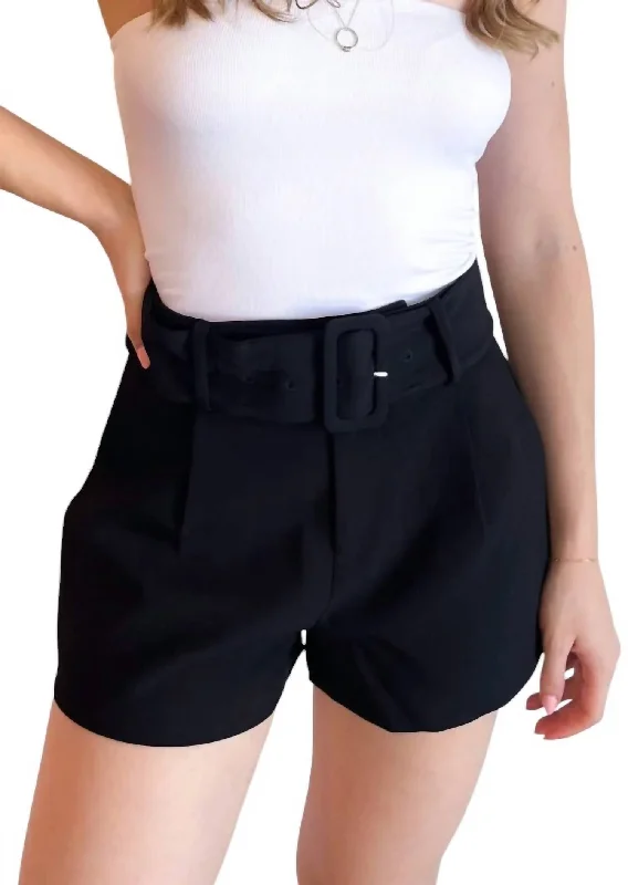 Our Lips Are Sealed Shorts In Black