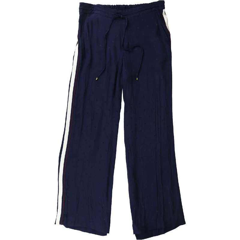 Ralph Lauren Womens Side Stripe Casual Wide Leg Pants