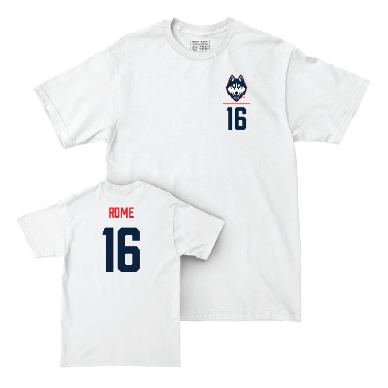 UConn Women's Volleyball Logo White Comfort Colors Tee  - Audrey Rome