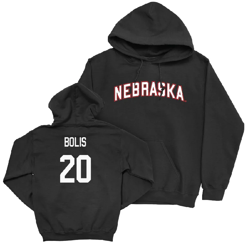 Men's Basketball Black Nebraska Hoodie  - Justin Bolis