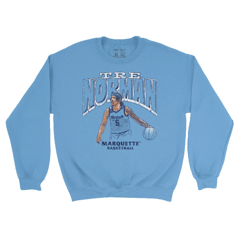 EXCLUSIVE: Tre Norman Year 1 Drop Blue Crewneck