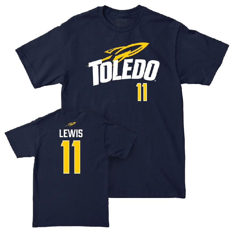 Toledo Men's Basketball Navy Sideline Tee - Samuel Lewis | #11