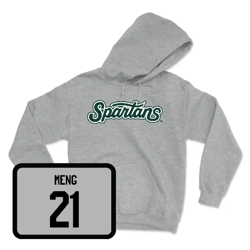 Sport Grey Women's Basketball Script Hoodie - Mary Meng