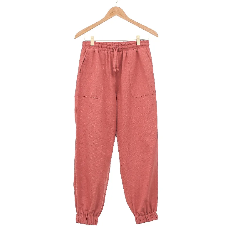 Novica Handmade Casual In Sienna Cotton Twill Jogger Pants