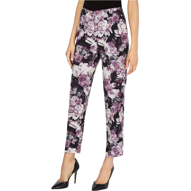 Nine West Womens Crepe Casual Trouser Pants, Purple, 12