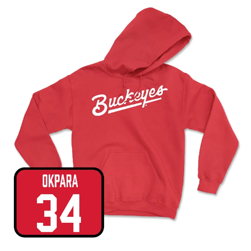 Red Men's Basketball Script Hoodie - Austin Parks