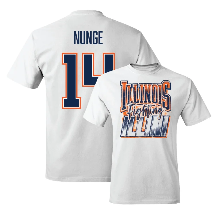 White Illinois Graphic Comfort Colors Tee - Jessica Nunge #14