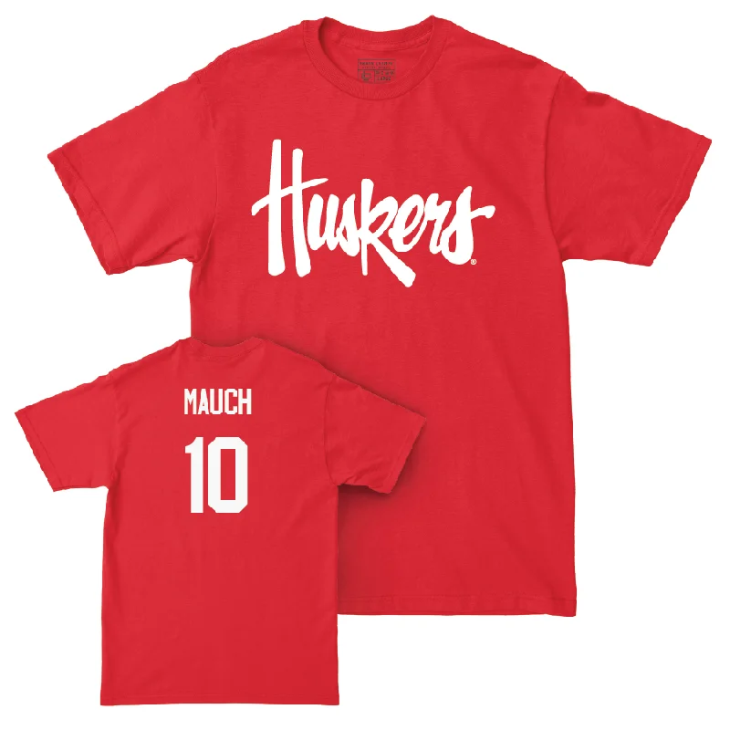 Red Women's Volleyball Huskers Tee - Olivia Mauch