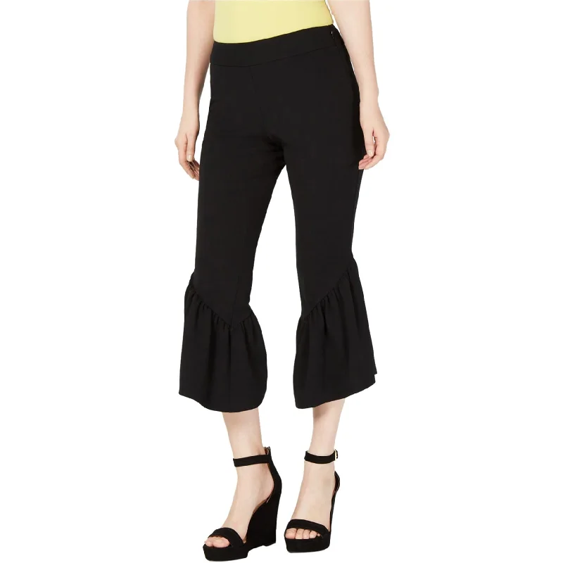 I-N-C Womens Ruffle-Hem Casual Cropped Pants