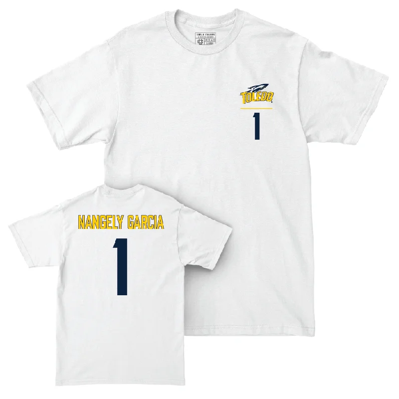 Toledo Women's Basketball White Logo Comfort Colors Tee - Nangely Garcia | #1