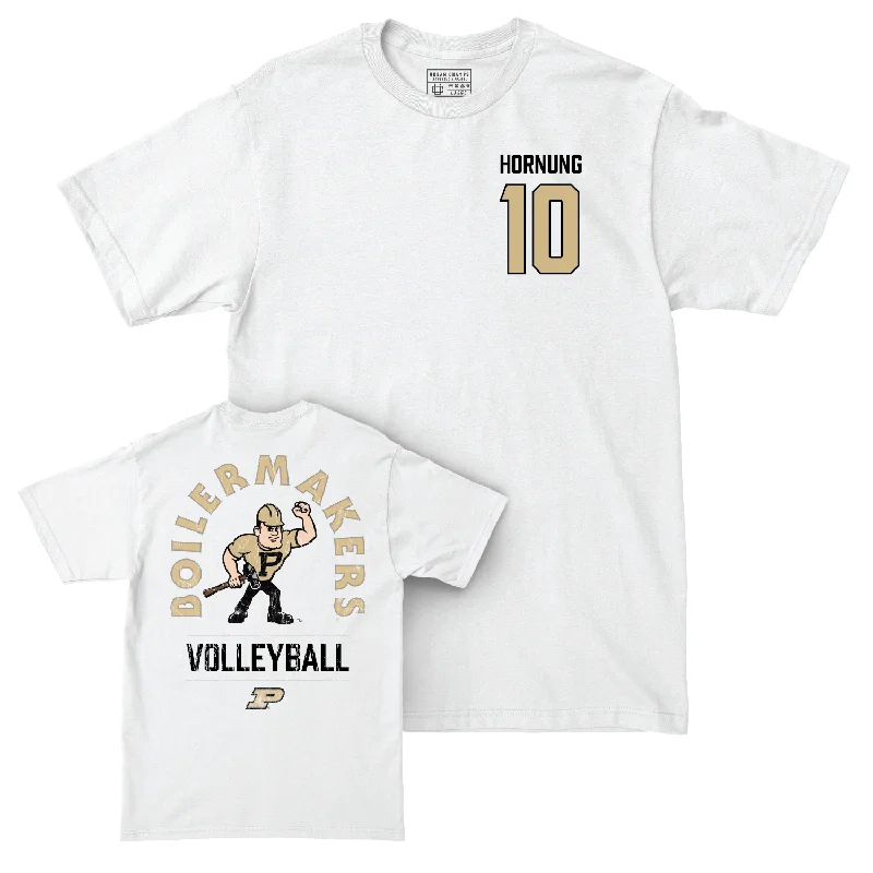 Women's Volleyball White Mascot Comfort Colors Tee - Ali Hornung | #10