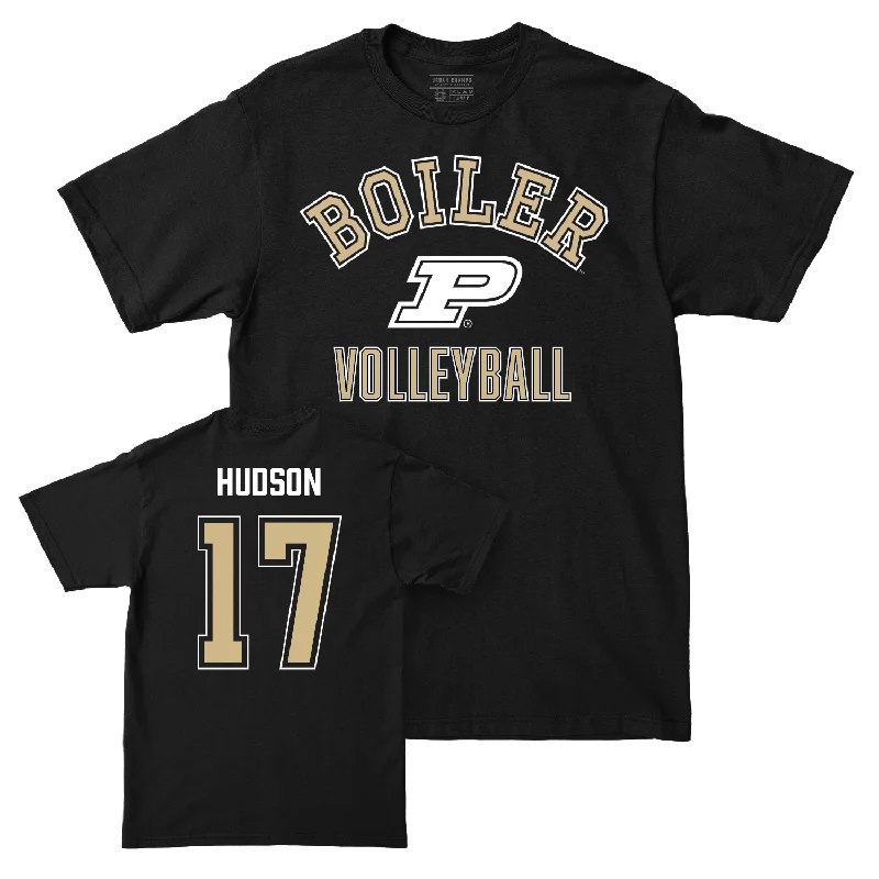 Women's Volleyball Black Classic Tee - Eva Hudson | #17